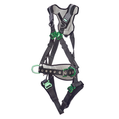 MSA V-FLEX Construction Harness w/Back & Side D-Rings - Quick Connect Leg Straps - Extra Large - 10211326