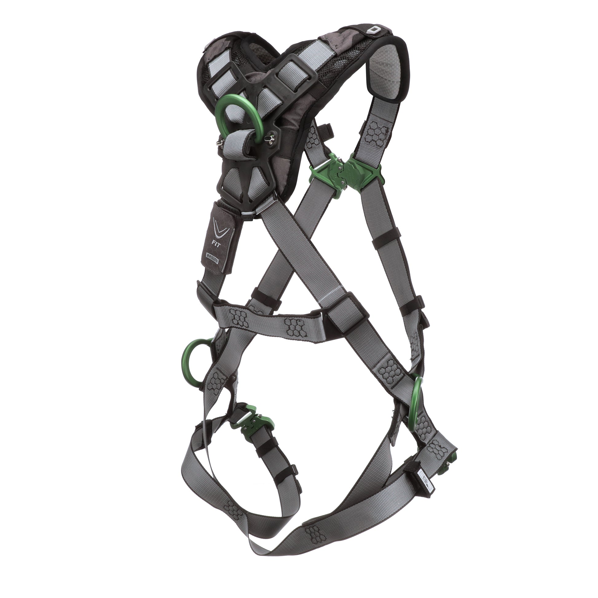 MSA V-FIT Harness w/Back & Side D-Rings - Quick-Connect Leg Straps - Shoulder Padding - Standard - 10194873