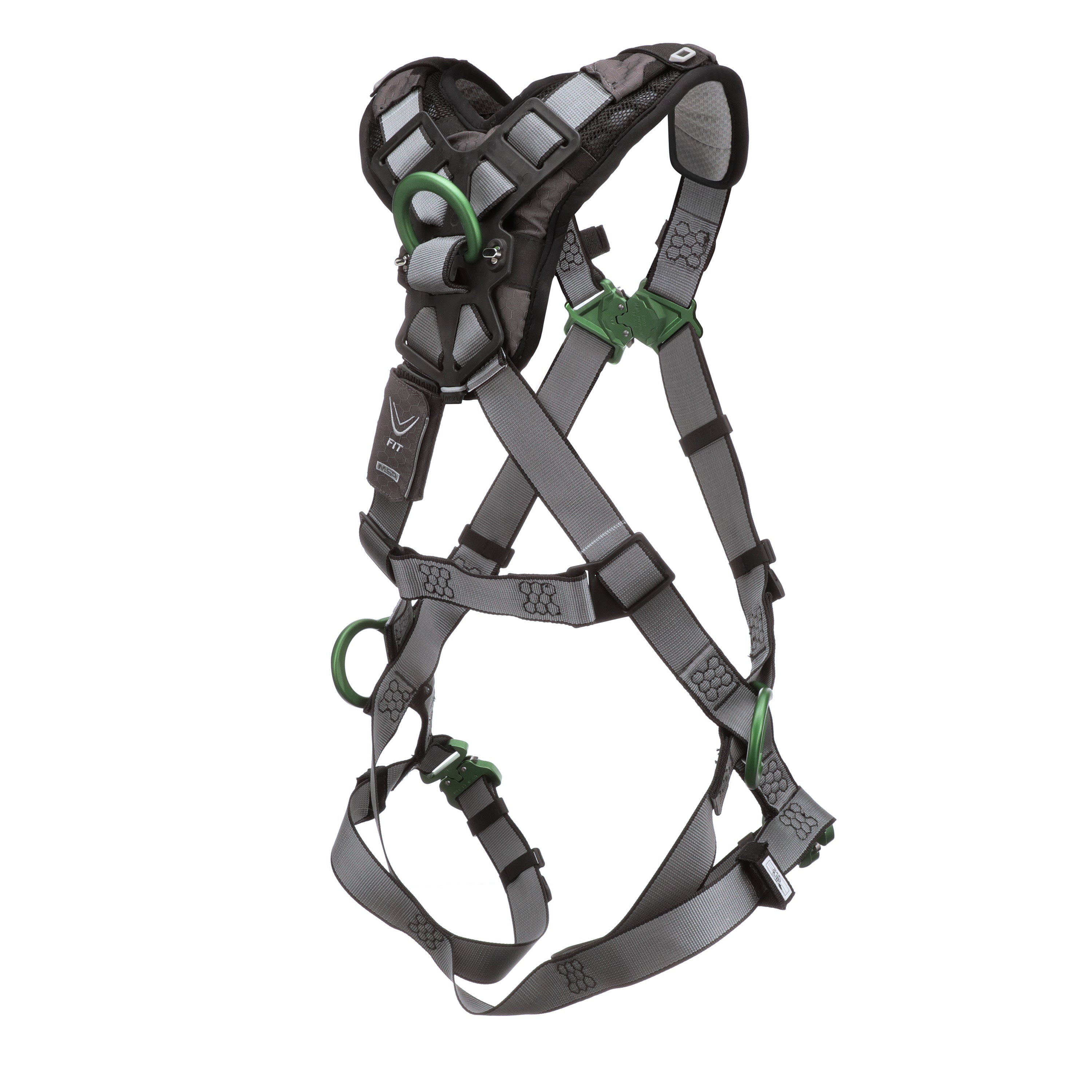 MSA V-FIT Harness w/Back & Side D-Rings - Quick-Connect Leg Straps - Shoulder Padding - Extra Small - 10194872