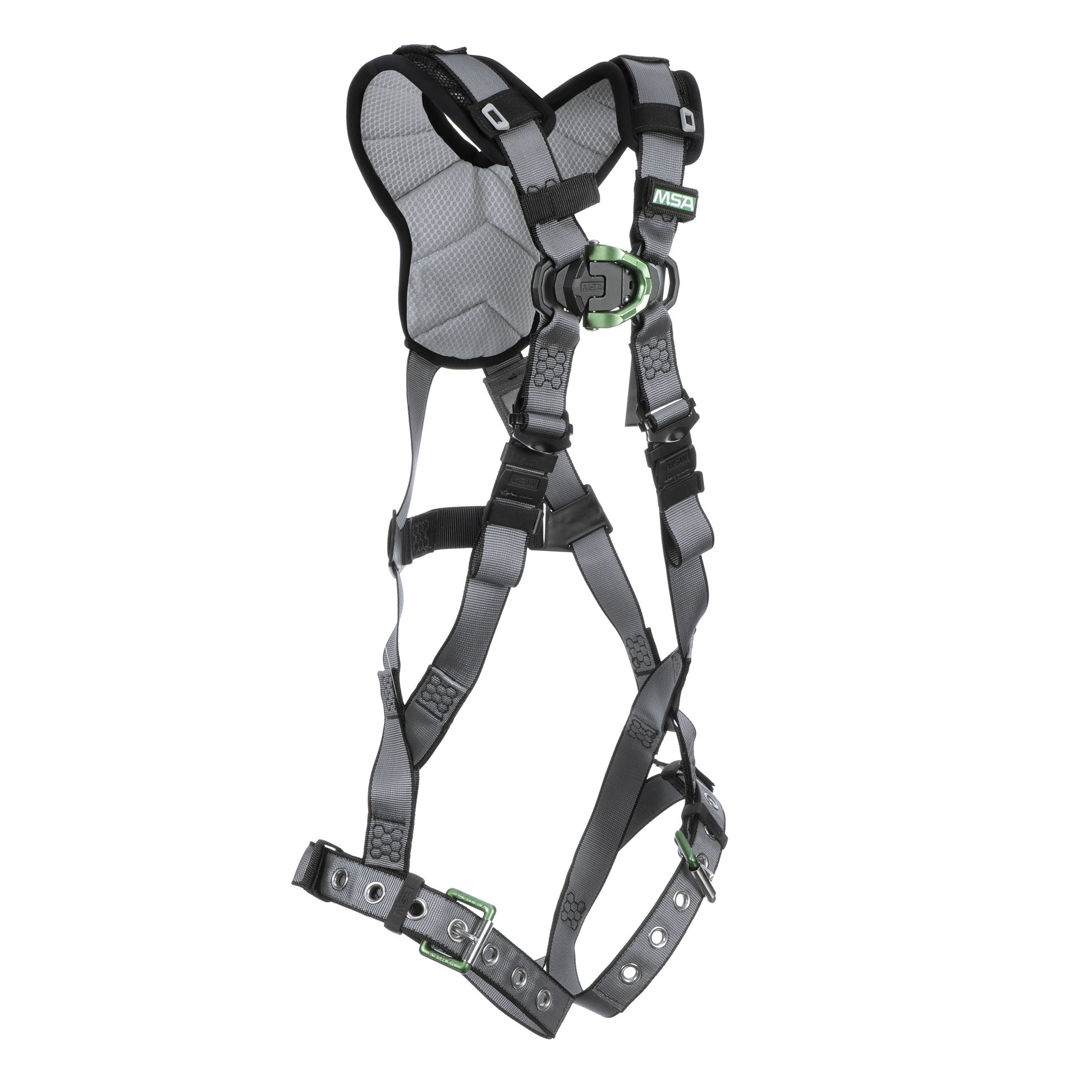 MSA V-FIT Harness w/Back D-Ring - Tongue Buckle Leg Straps - Shoulder & Leg Padding - Extra Large - 10194978