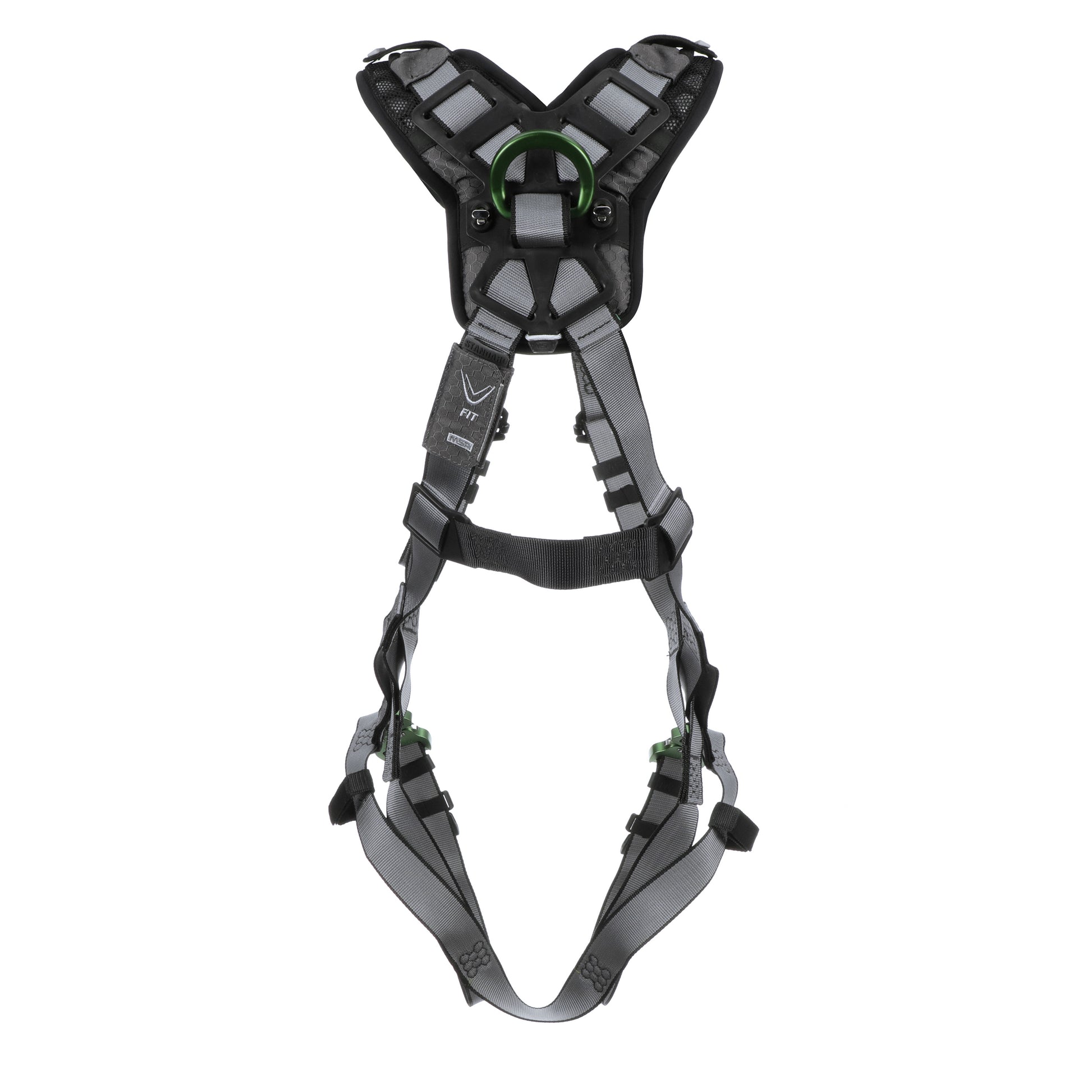 MSA V-FIT Harness w/Back & Front D-Rings - Quick-Connect Leg Straps - Shoulder Padding - Standard - 10194656