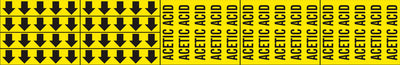 ACETIC ACID - PIPE MARKER WITH ARROWS