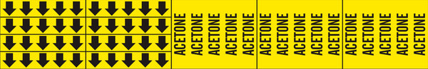 ACETONE - PIPE MARKER WITH ARROWS