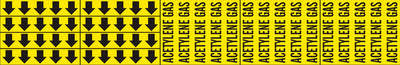 ACETYLENE GAS - PIPE MARKER WITH ARROWS