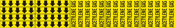 ACETYLENE GAS - PIPE MARKER WITH ARROWS