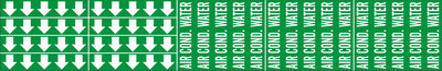 AIR COND. WATER - PIPE MARKER WITH ARROWS