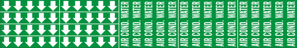AIR COND. WATER - PIPE MARKER WITH ARROWS