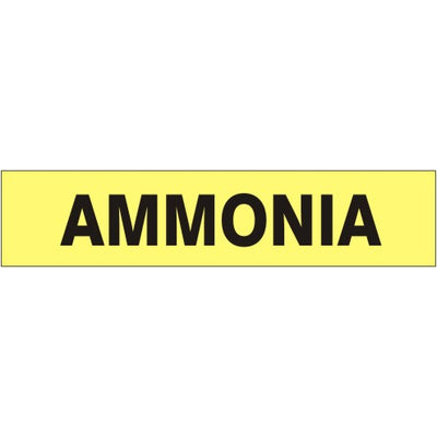 AMMONIA - PIPE MARKER - AMMONIA - PIPE MARKER, 2.25X13.5, Adhesive Vinyl
