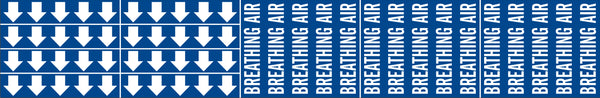 BREATHING AIR - PIPE MARKER WITH ARROWS