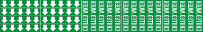 CHILLED WATER - PIPE MARKER WITH ARROWS