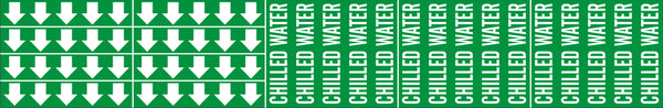 CHILLED WATER - PIPE MARKER WITH ARROWS