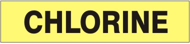 CHLORINE - PIPE MARKER