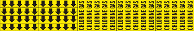 CHLORINE GAS - PIPE MARKER WITH ARROWS