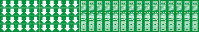 CIRCULATING WATER - PIPE MARKER WITH ARROWS