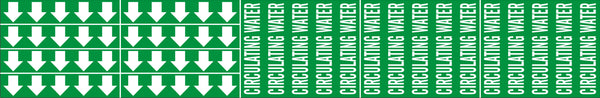 CIRCULATING WATER - PIPE MARKER WITH ARROWS