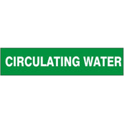 CIRCULATING WATER - PIPE MARKER - CIRCULATING WATER - PIPE MARKER, 1.125X8, Adhesive Vinyl 25/PK