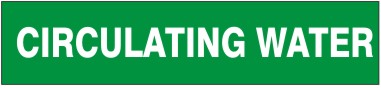 CIRCULATING WATER - PIPE MARKER