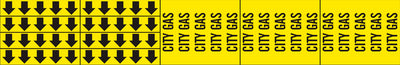 CITY GAS - PIPE MARKER WITH ARROWS