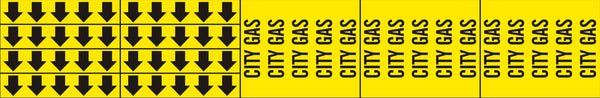 CITY GAS - PIPE MARKER WITH ARROWS