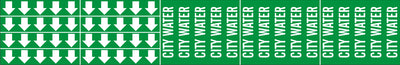 CITY WATER - PIPE MARKER WITH ARROWS