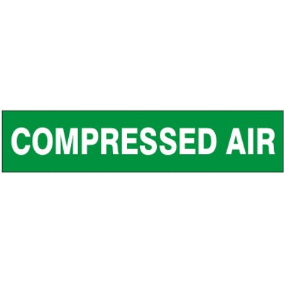COMPRESSED AIR - PIPE MARKER - COMPRESSED AIR - PIPE MARKER, 1.125X8, Adhesive Vinyl 25/PK