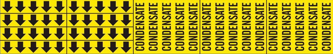 CONDENSATE - PIPE MARKER WITH ARROWS - CONDENSATE - PIPE MARKER WITH ARROWS, 2.25X13.5, Adhesive Vinyl