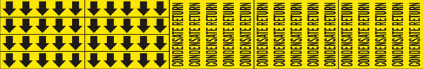 CONDENSATE RETURN - PIPE MARKER WITH ARROWS