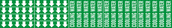 COOLING WATER - PIPE MARKER WITH ARROWS