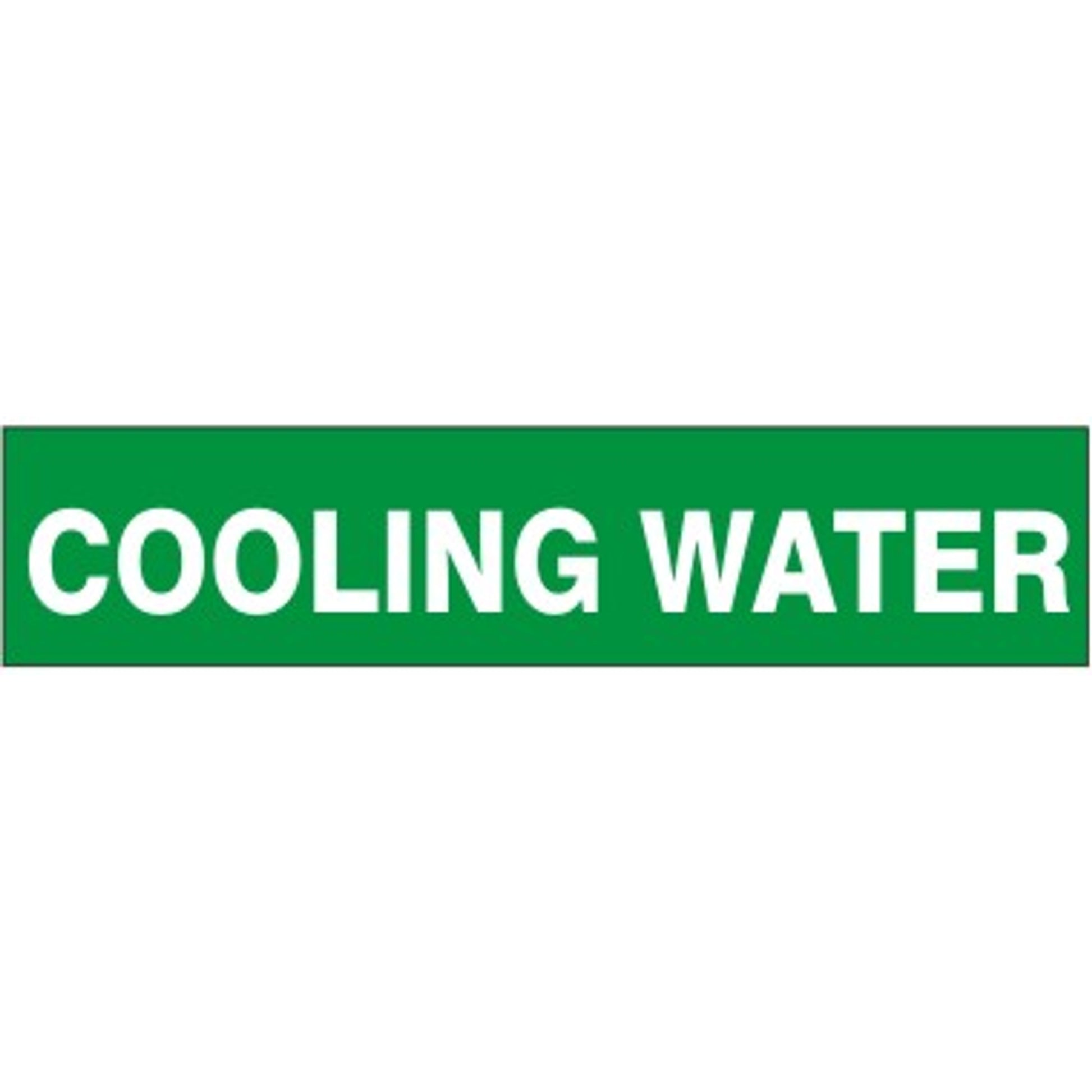 COOLING WATER - PIPE MARKER - COOLING WATER - PIPE MARKER, 1.125X8, Adhesive Vinyl 25/PK