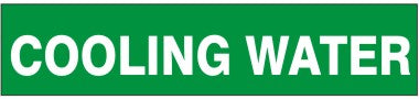 COOLING WATER - PIPE MARKER