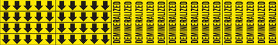 DEMINERALIZED - PIPE MARKER WITH ARROWS