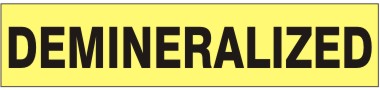 DEMINERALIZED - PIPE MARKER