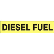 DIESEL FUEL - PIPE MARKER - DIESEL FUEL - PIPE MARKER, 1.125X8, Adhesive Vinyl 25/PK