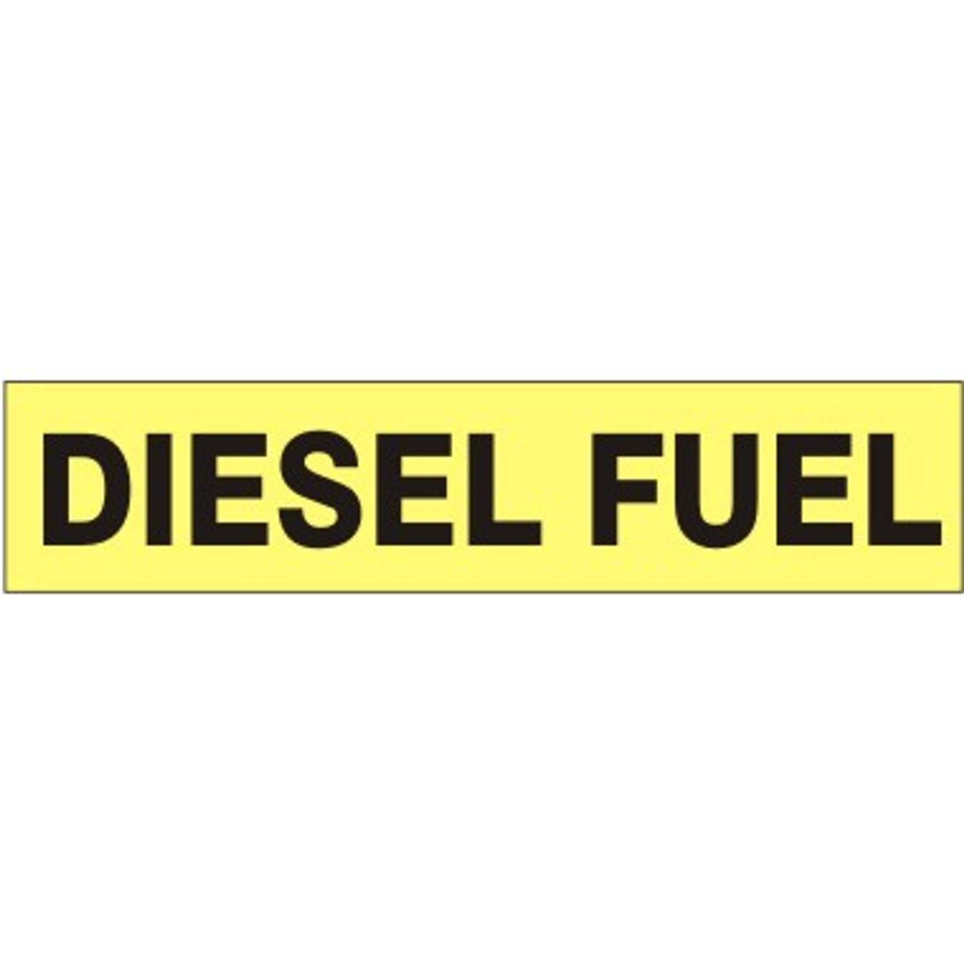 DIESEL FUEL - PIPE MARKER - DIESEL FUEL - PIPE MARKER, 1.125X8, Adhesive Vinyl 25/PK