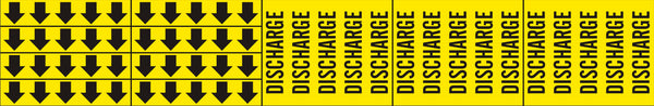 DISCHARGE - PIPE MARKER WITH ARROWS