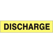 DISCHARGE - PIPE MARKER - DISCHARGE - PIPE MARKER, 1.125X8, Adhesive Vinyl 25/PK