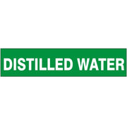 DISTILLED WATER - PIPE MARKER - DISTILLED WATER - PIPE MARKER, 1.125X8, Adhesive Vinyl 25/PK