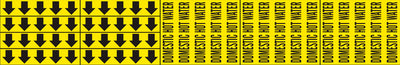 DOMESTIC HOT WATER - PIPE MARKER WITH ARROWS