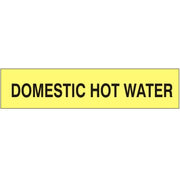 DOMESTIC HOT WATER - PIPE MARKER - DOMESTIC HOT WATER - PIPE MARKER, 1.125X8, Adhesive Vinyl 25/PK