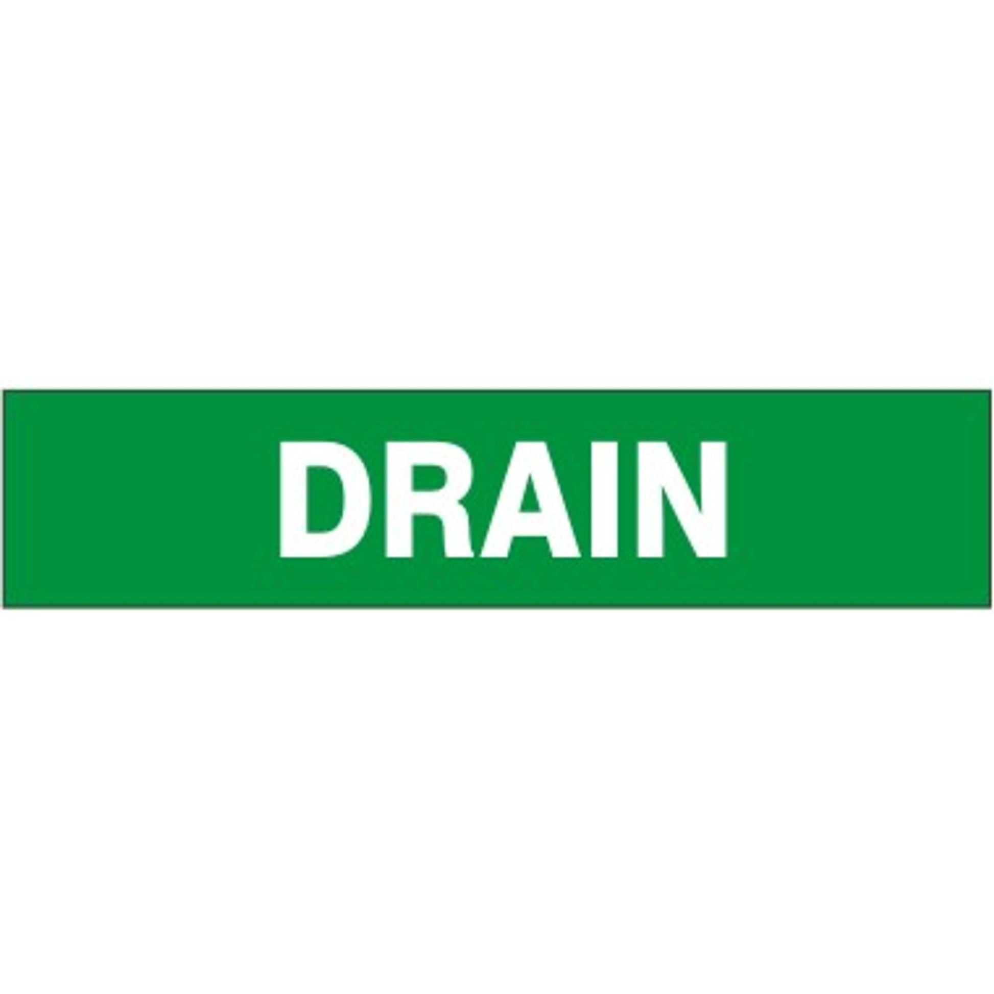 DRAIN - PIPE MARKER - DRAIN - PIPE MARKER, 1.125X8, Adhesive Vinyl 25/PK