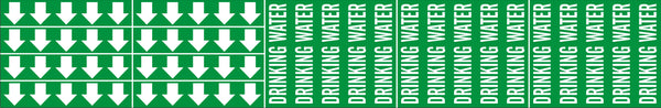 DRINKING WATER - PIPE MARKER WITH ARROWS