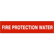 FIRE PROTECTION WATER - PIPE MARKER - FIRE PROTECTION WATER - PIPE MARKER, 1.125X8, Adhesive Vinyl 25/PK