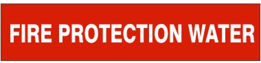 FIRE PROTECTION WATER - PIPE MARKER