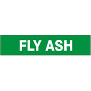 FLY ASH  - PIPE MARKER - FLY ASH  - PIPE MARKER , 1.125X8, Adhesive Vinyl 25/PK