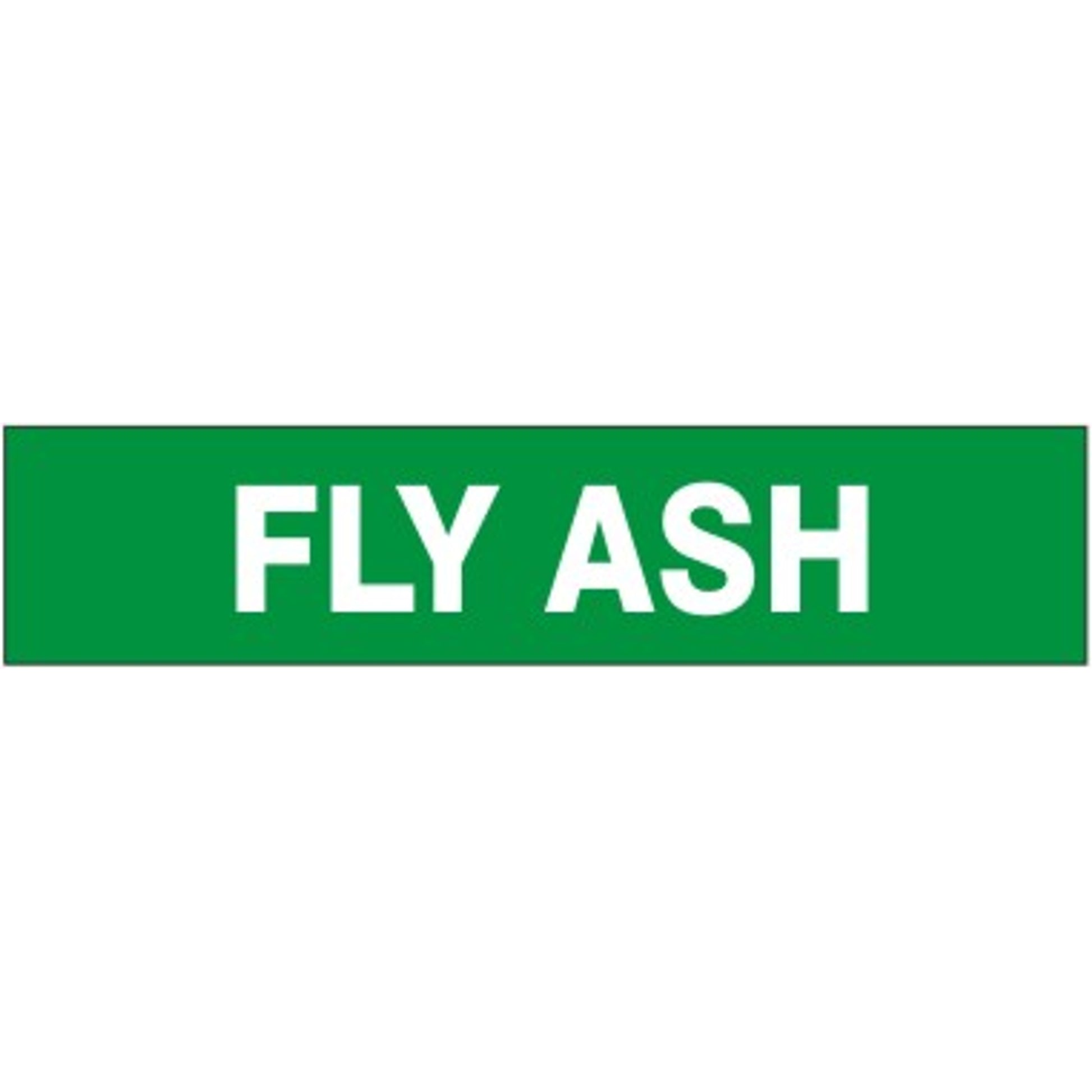 FLY ASH  - PIPE MARKER - FLY ASH  - PIPE MARKER , 1.125X8, Adhesive Vinyl 25/PK