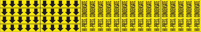 HI-PRESS. CONDENSATE - PIPE MARKER WITH ARROWS