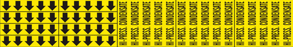 HI-PRESS. CONDENSATE - PIPE MARKER WITH ARROWS
