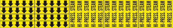 HI-PRESS.STEAM - PIPE MARKER WITH ARROWS