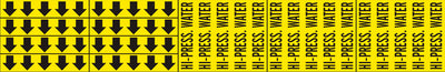 HI-PRESS. WATER - PIPE MARKER WITH ARROWS