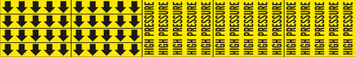 HIGH PRESSURE - PIPE MARKER WITH ARROWS